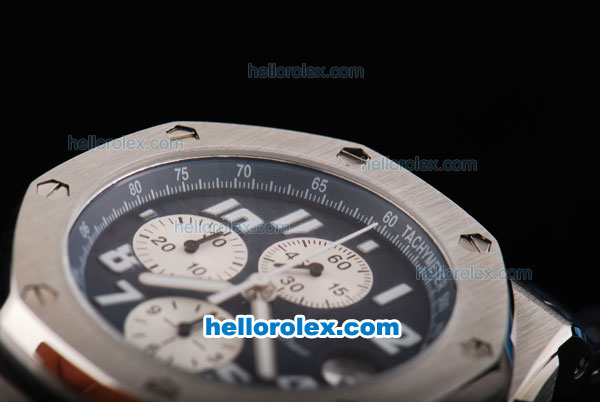 Audemars Piguet Royal Oak Offshore Blue Themes Chronograph Swiss Valjoux 7750 Movement Blue Dial with White Subdials and Numeral Marker-Blue Leather Strap - Click Image to Close